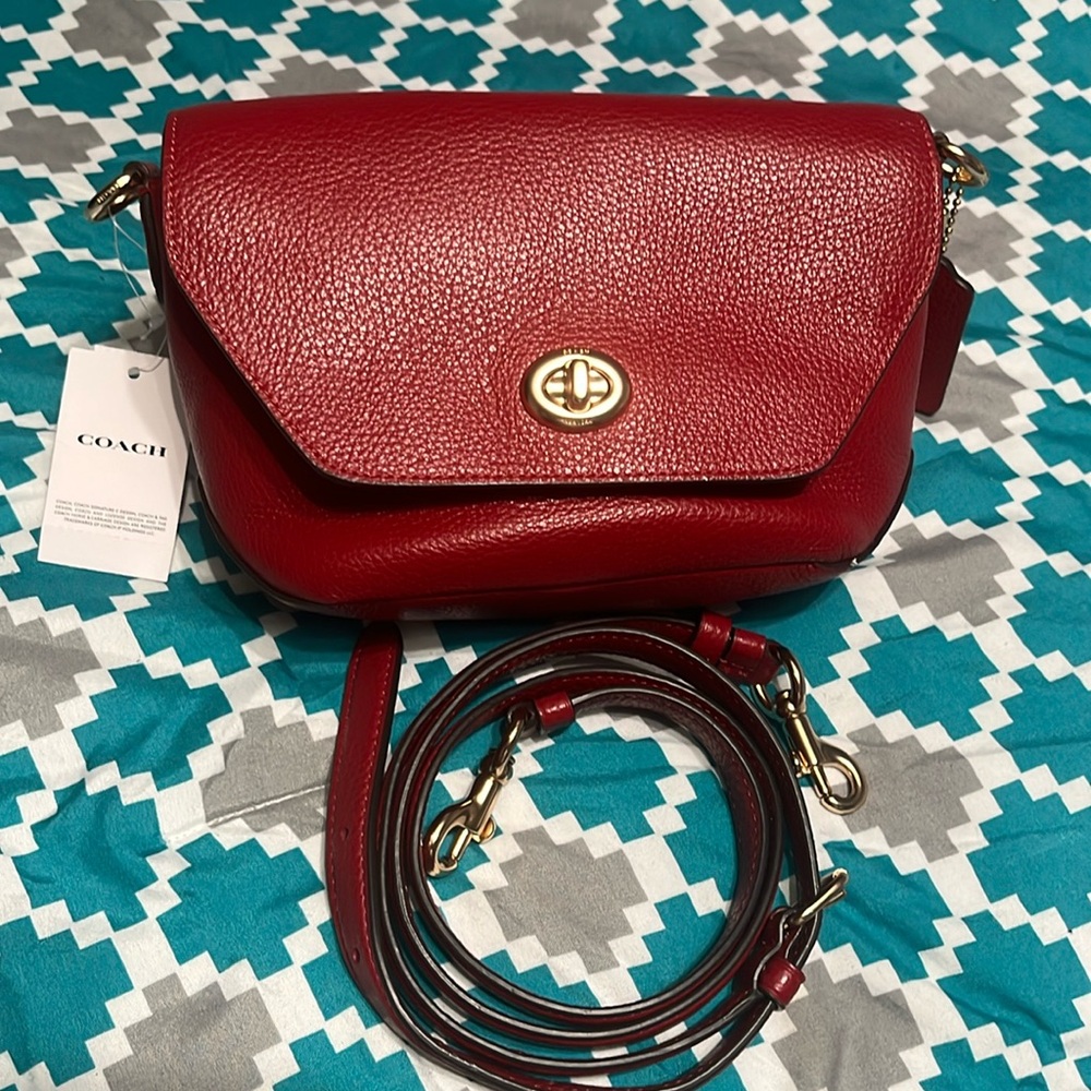 Red Leather Karlee Bag